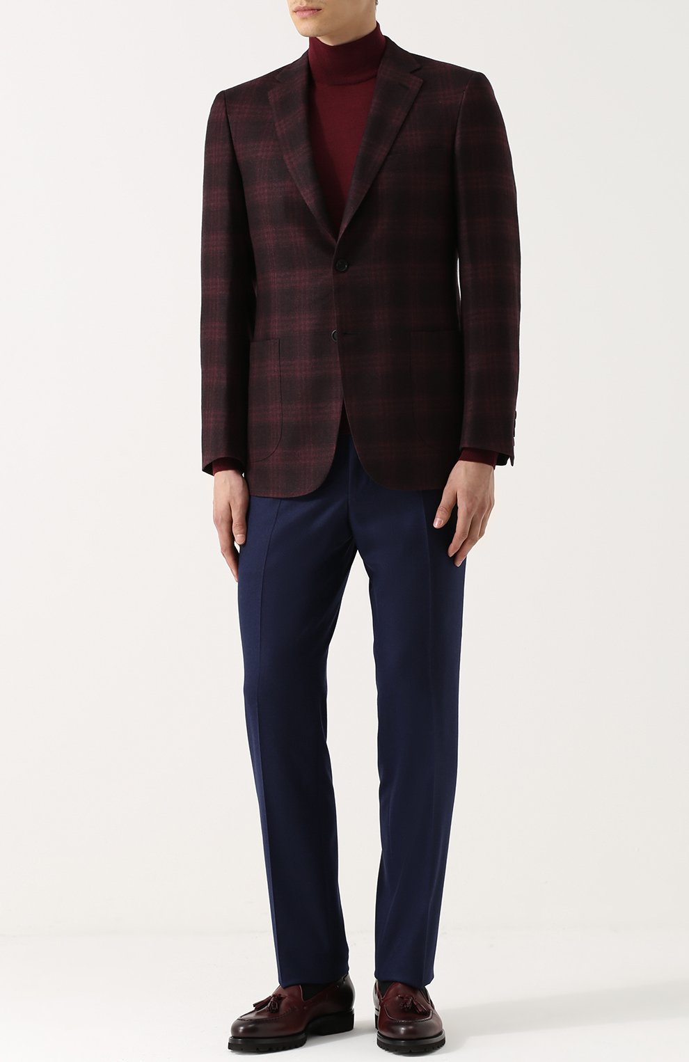 Однобортный пиджак из смеси шерсти и кашемира BRIONI бордового цвета по цене 526000 руб., арт. RG00/0630P/BRUNIC0/2, фото 2 Однобортный пиджак из смеси шерсти и кашемира BRIONI, арт. RG00/0630P/BRUNIC0/2, фото 2