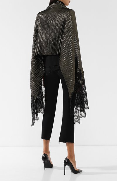 Плиссированный шарф с кружевной вставкой VALENTINO, арт. QT2EEA00/UVK, фото 4