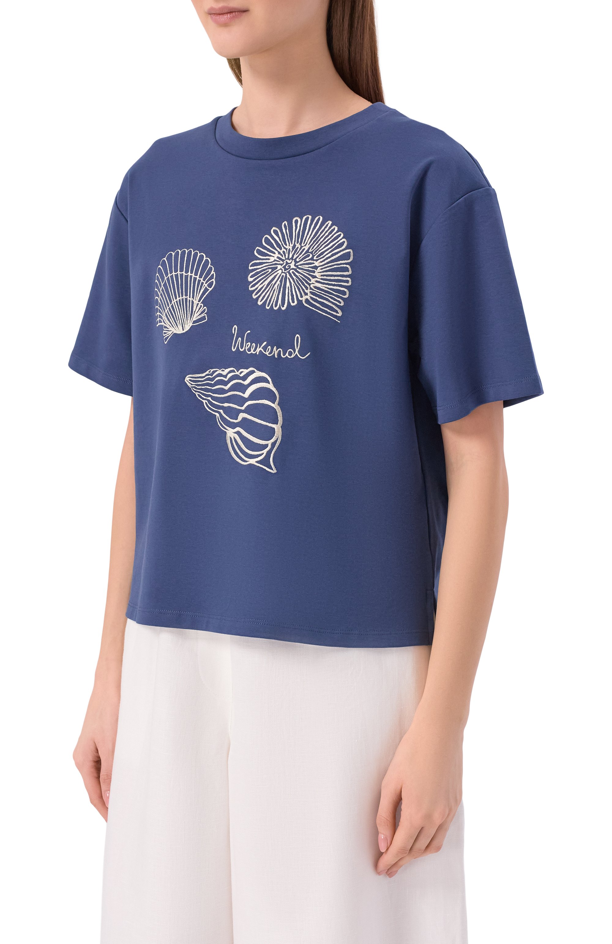 Хлопковая футболка WEEKEND MAX MARA, арт. WKDSABAT0, фото 3