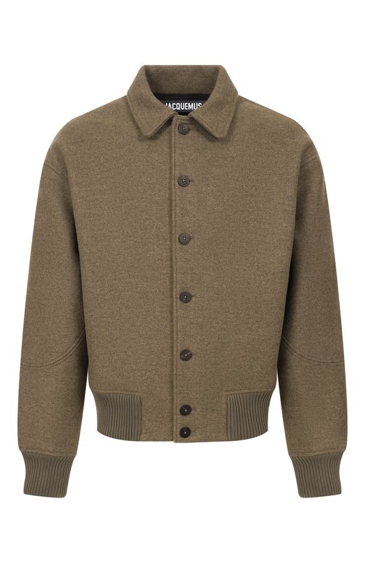 Шерстяной бомбер Jacquemus 25H0UM00107/BW00624 Хаки 25H0UM00107/BW00624