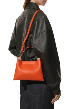 Женская сумка elieze mini REE PROJECTS оранжевого цвета, арт. AW22/ELIEMI1SC | Фото 2 (Размер: mini; Сумки-технические: Сумки top-handle; Ремень/цепочка: На ремешке; Материал: Натуральная кожа; Материал сплава: Проставлено; Драгоценные камни: Проставлено)