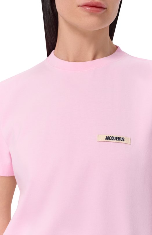 Хлопковая футболка Jacquemus 25HTSW00550/AJ00029 Розовый  25HTSW00550/AJ00029 Фото 5