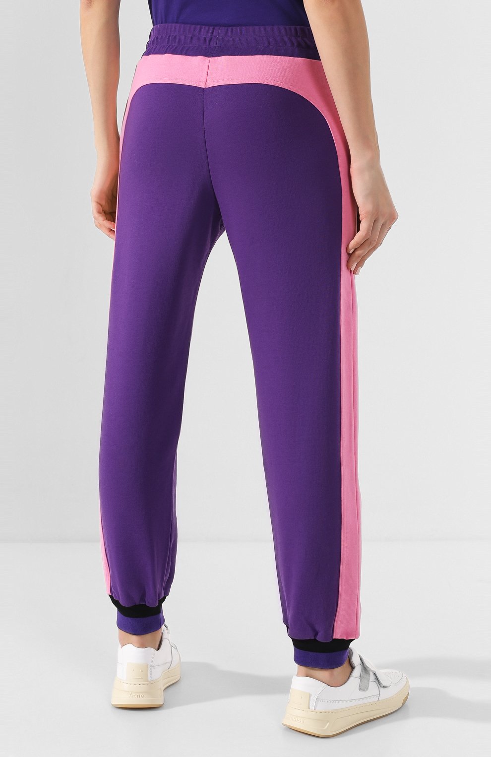 Хлопковые джоггеры MSGM фиолетового цвета по цене 17650 руб., арт. 2841MDP61 207299, фото 4 Хлопковые джоггеры MSGM, арт. 2841MDP61 207299, фото 4
