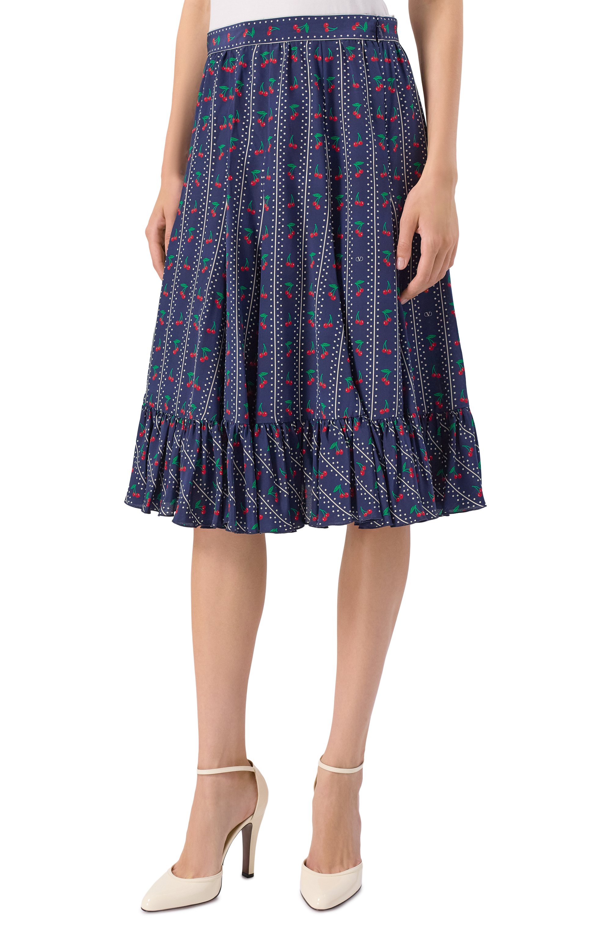 Шелковая юбка VALENTINO, арт. 7B3RADK6/9FR, фото 3