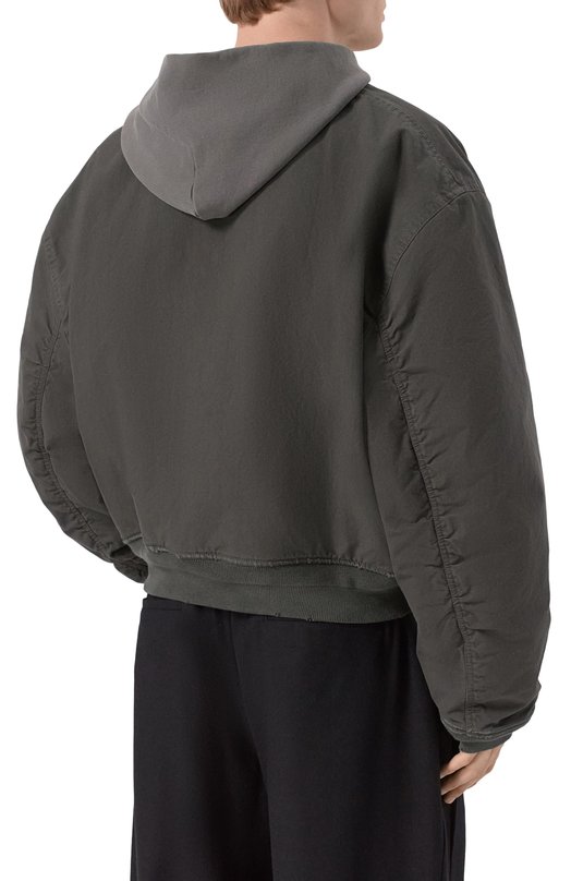 Хлопковый бомбер Balenciaga 857699/TTP10 Серый  857699/TTP10 Фото 4