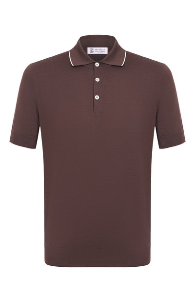 Мужская хлопковое поло BRUNELLO CUCINELLI, арт. M29805205
