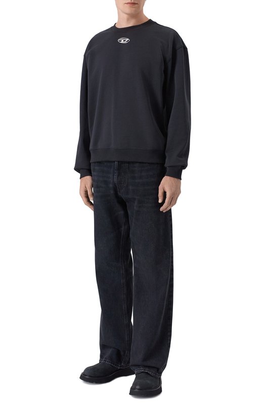 Хлопковый свитшот Diesel A20446/0BKBW Чёрный  A20446/0BKBW Фото 2