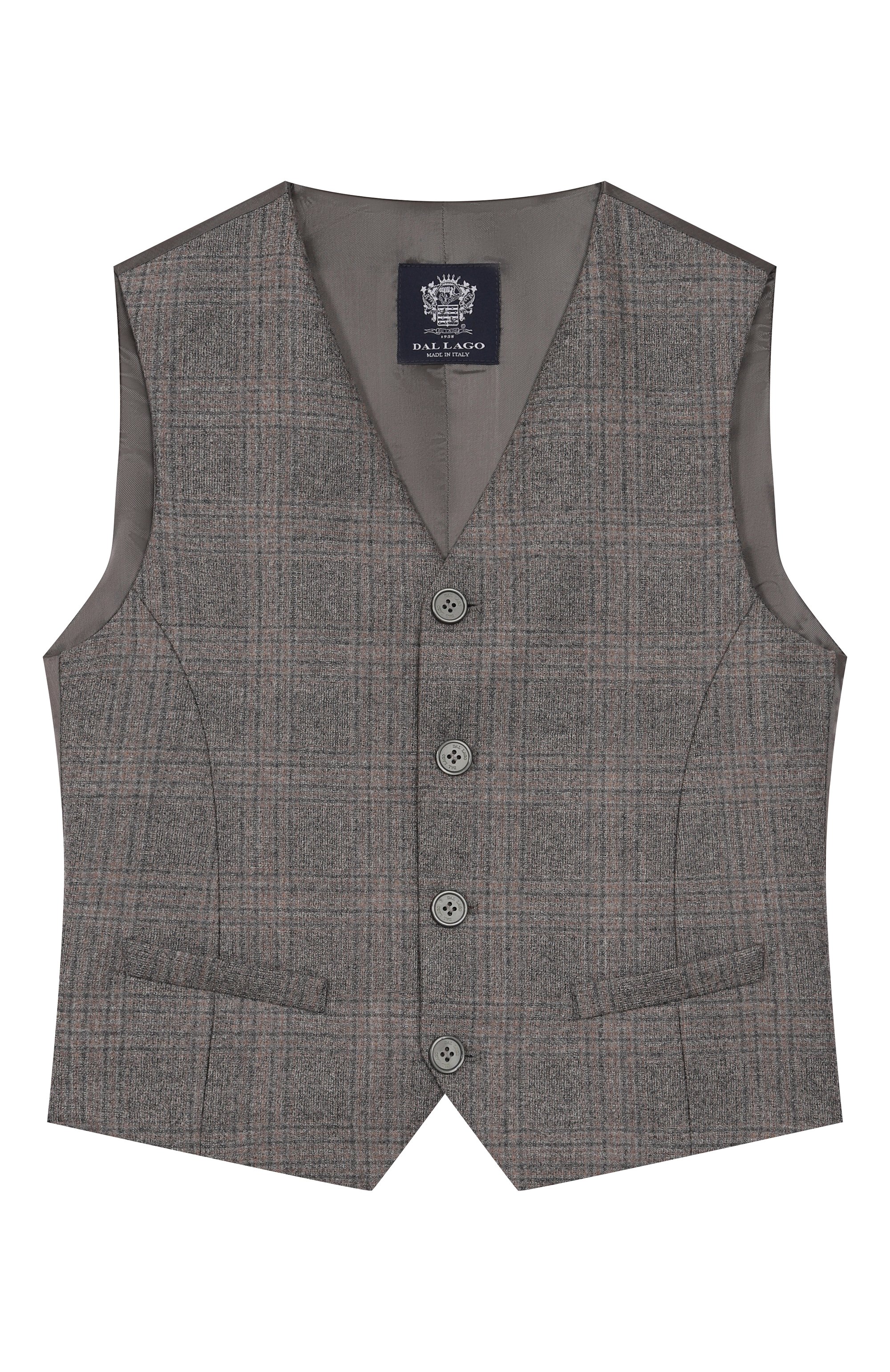Шерстяной жилет DAL LAGO серого цвета по цене 15750 руб., арт. N022F/9901/13-16, фото 1 Шерстяной жилет DAL LAGO, арт. N022F/9901/13-16, фото 1