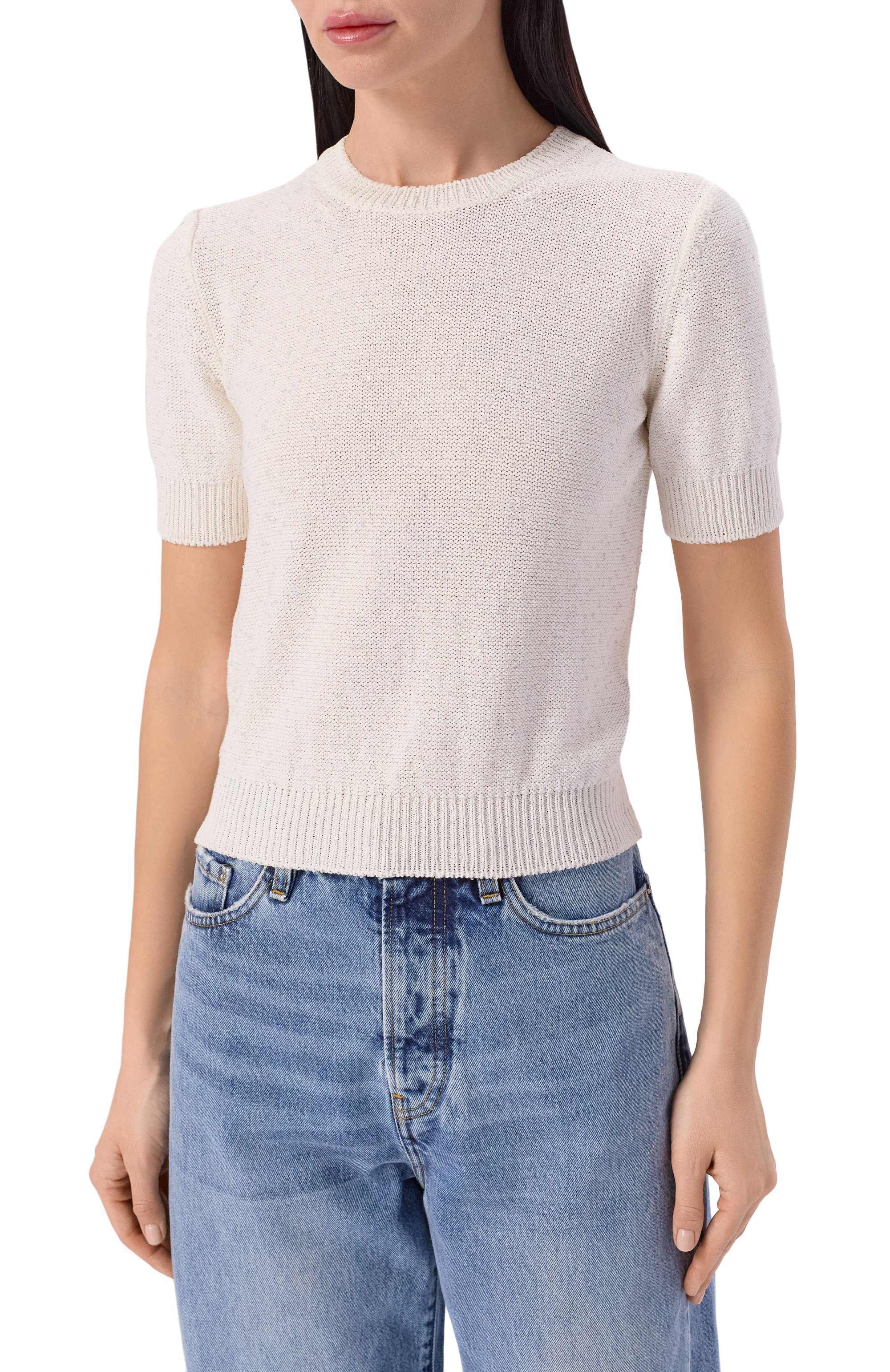 Хлопковый пуловер GRAN SASSO белого цвета по цене 35300 руб., арт. 13231/32430, фото 3 Хлопковый пуловер GRAN SASSO, арт. 13231/32430, фото 3