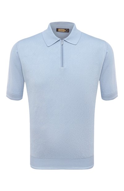 Мужская поло из шелка и хлопка ZILLI, арт. MBZ-PZ122-JACQ1/MC01
