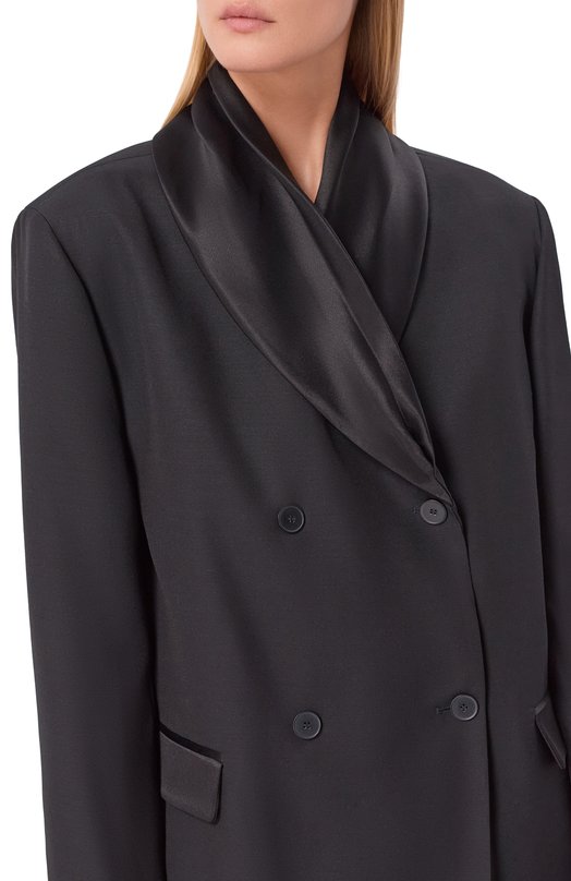 Жакет из вискозы и шерсти Loulou de Saison JIHA Чёрный  JIHA Фото 5