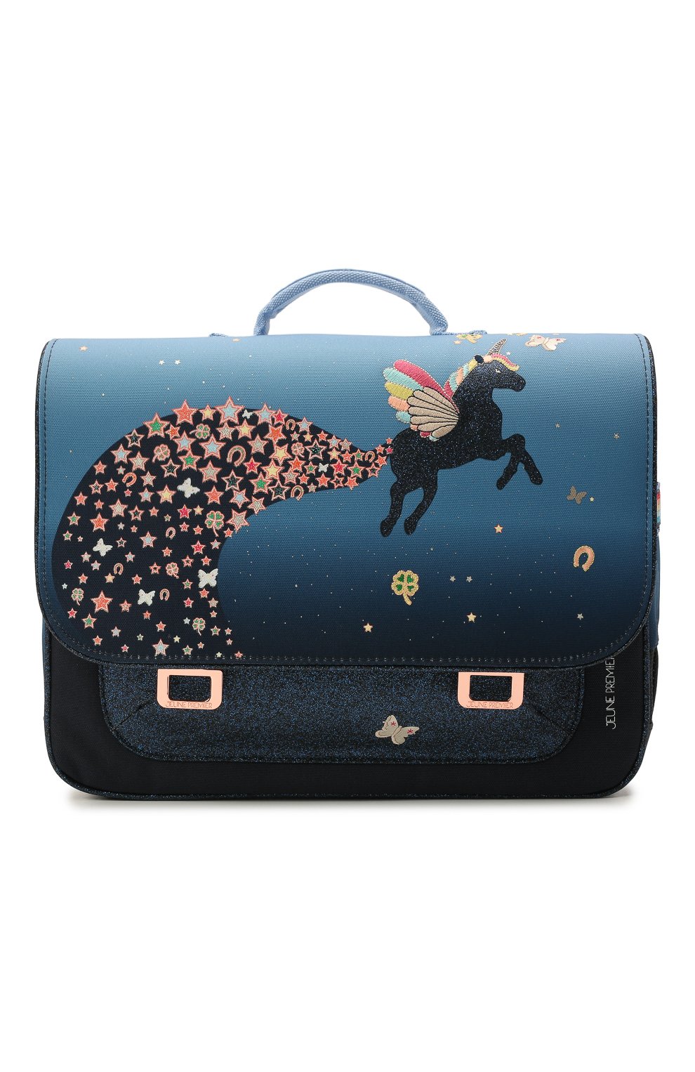 Портфель midi unicorn universe JEUNE PREMIER синего цвета по цене 19820 руб., арт. Itd21176, фото 1 Портфель midi unicorn universe JEUNE PREMIER, арт. Itd21176, фото 1