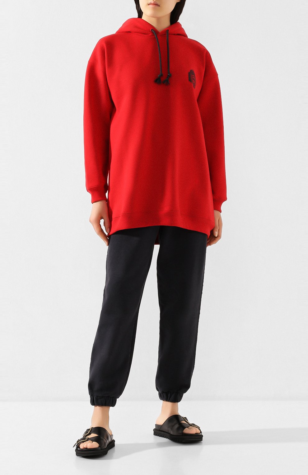 Хлопковое худи ACNE STUDIOS красного цвета по цене 30800 руб., арт. AI0048, фото 2 Хлопковое худи ACNE STUDIOS, арт. AI0048, фото 2
