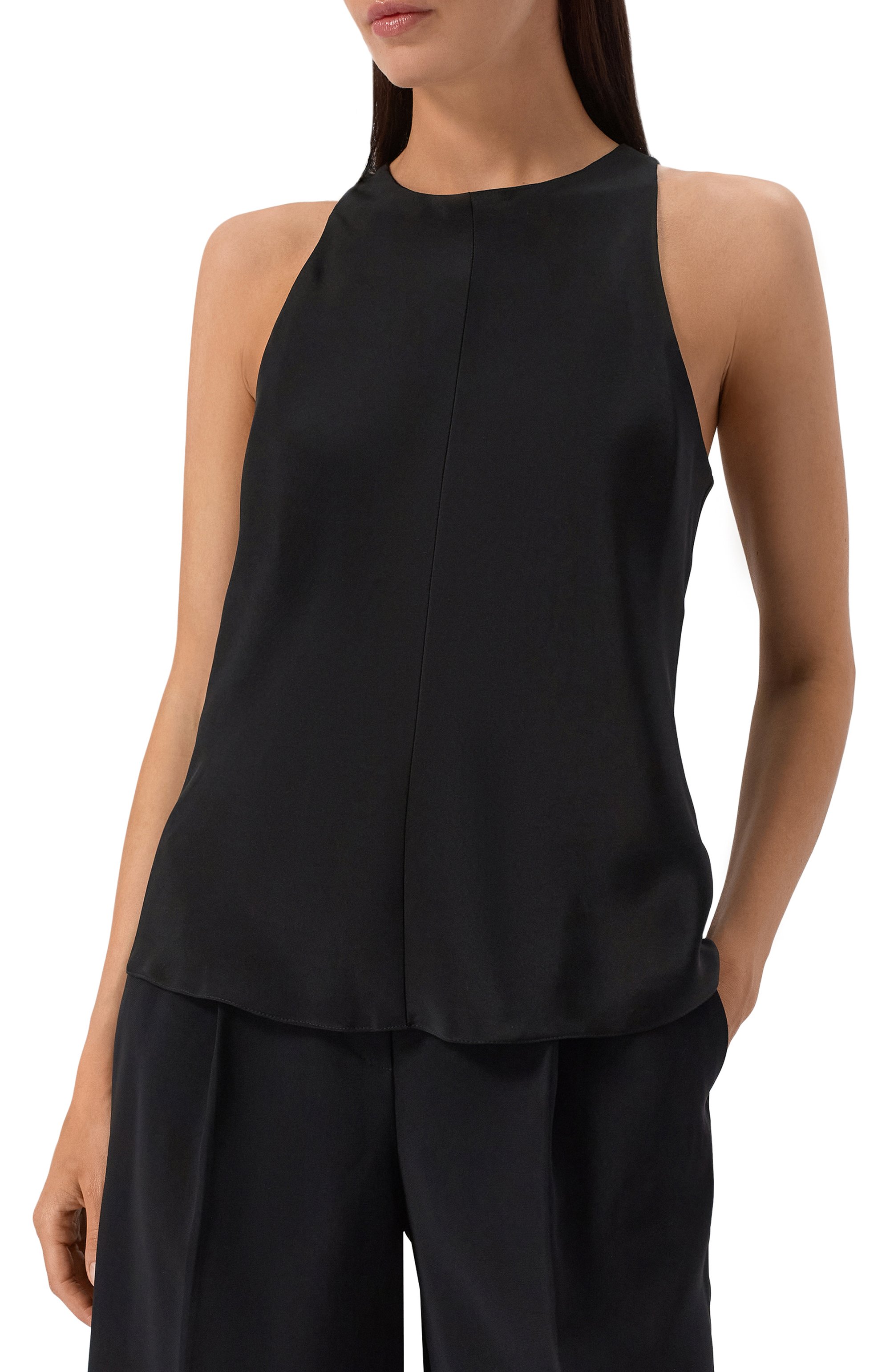 Шелковый топ 12 STOREEZ черного цвета по цене 17000 руб., арт. 121617, фото 3 Шелковый топ 12 STOREEZ, арт. 121617, фото 3