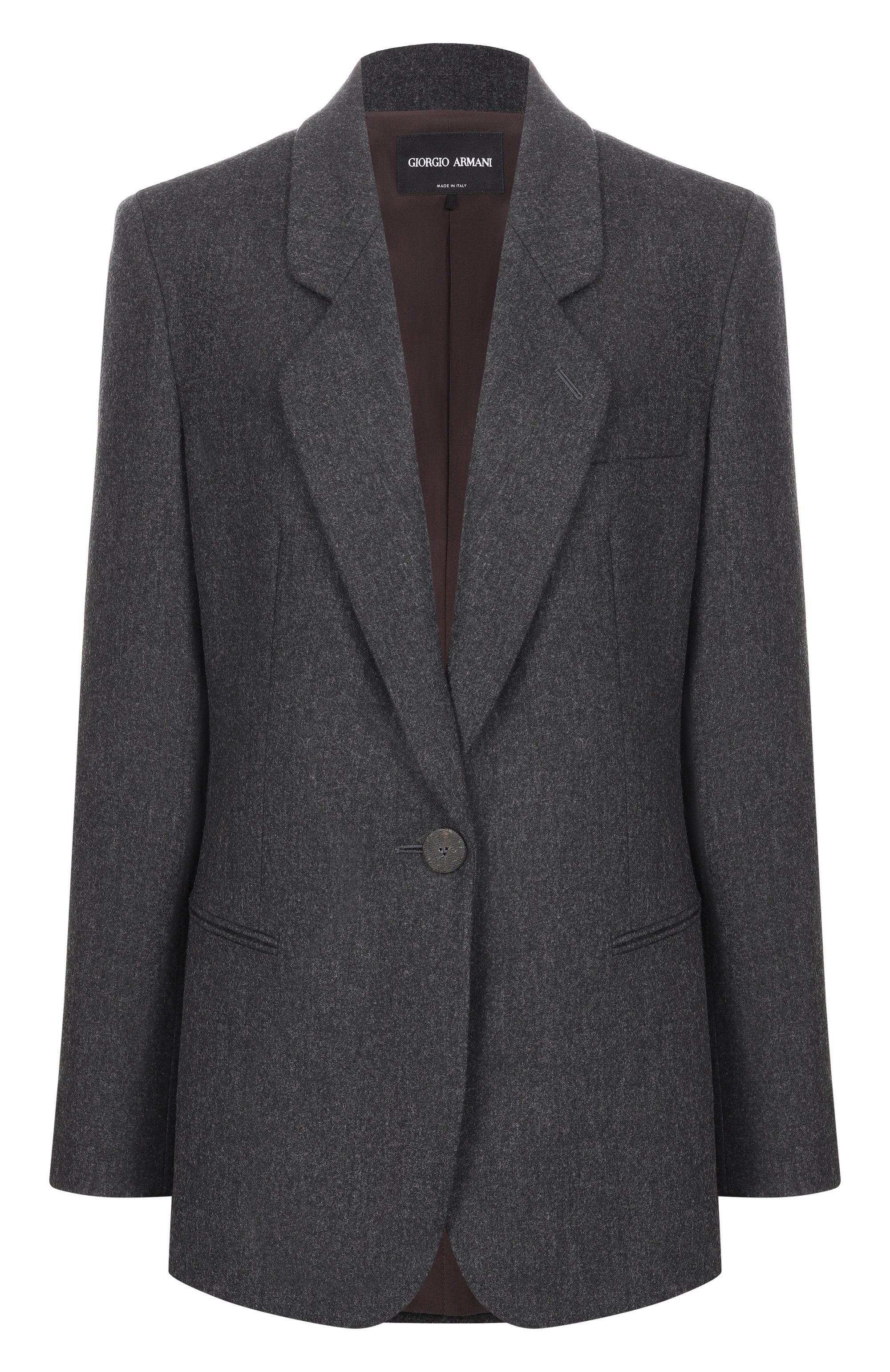 Жакет из шерсти и кашемира GIORGIO ARMANI серого цвета по цене 272500 руб., арт. GW004127/TE10537, фото 1 Жакет из шерсти и кашемира GIORGIO ARMANI, арт. GW004127/TE10537, фото 1