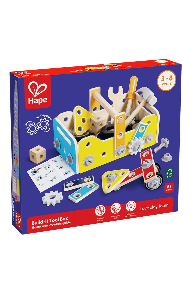 Игрушка конструктор ящик для инструментов HAPE, арт. E3220_HP, фото 1