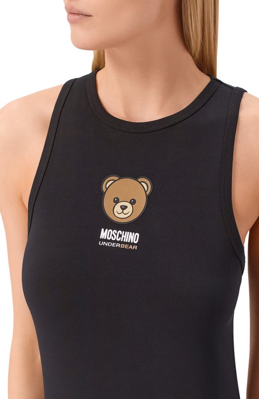 Хлопковое платье Moschino A8902/4410 Чёрный  A8902/4410 Фото 4