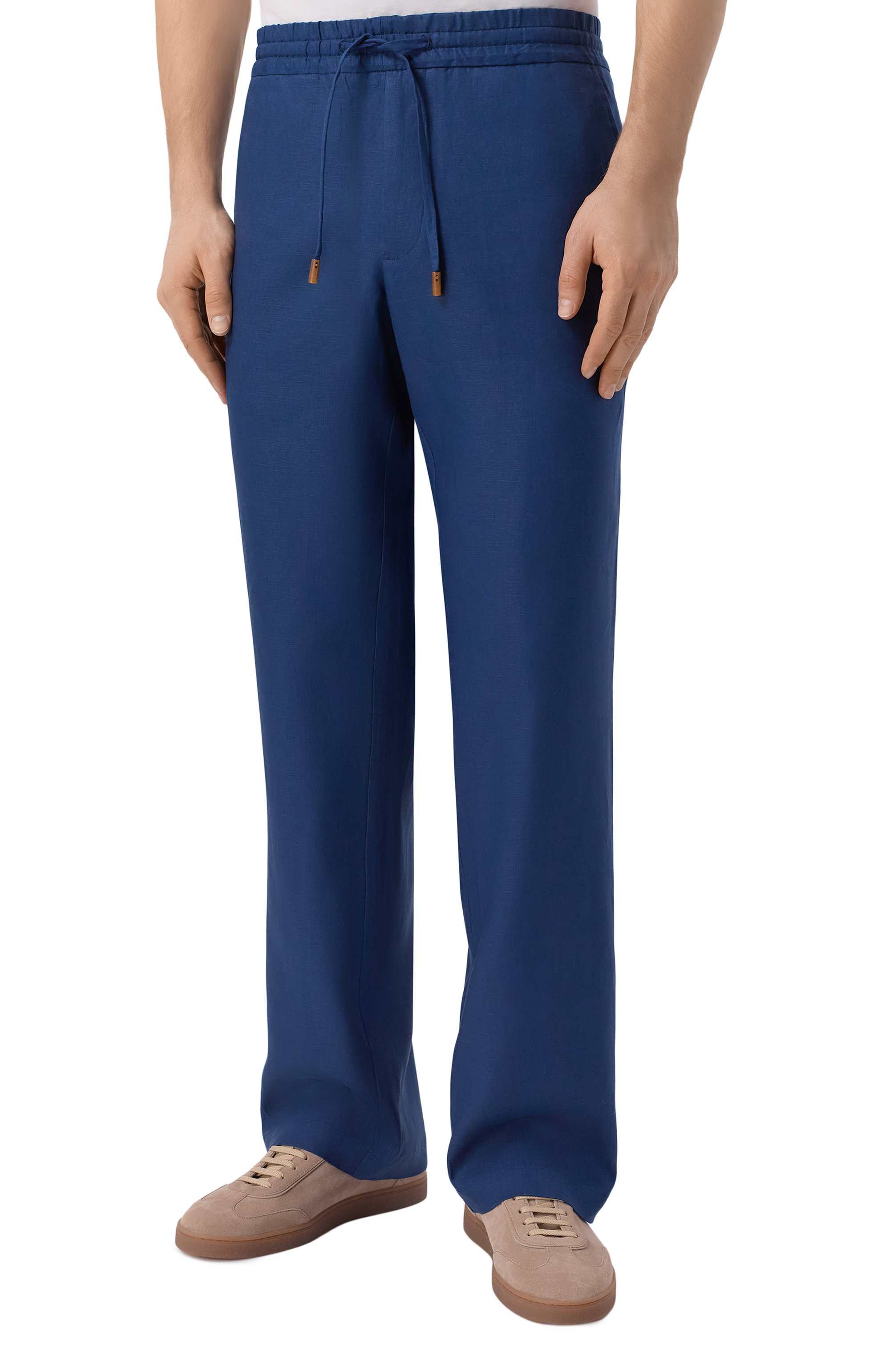 Льняные брюки COLOMBO темно-синего цвета по цене 112500 руб., арт. PA00504/T0655-U, фото 3 Льняные брюки COLOMBO, арт. PA00504/T0655-U, фото 3