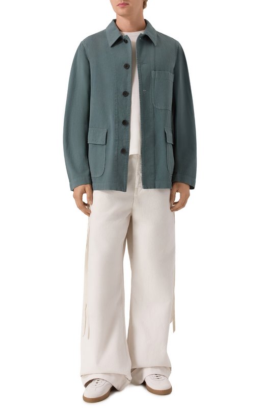 Хлопковая куртка Dries Van Noten 020448-2043-506 Серый  020448-2043-506 Фото 2