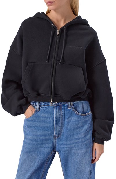 Хлопковая толстовка ALEXANDERWANG.T черного цвета по цене 79050 руб., арт. 4CC4252689, фото 3 Хлопковая толстовка ALEXANDERWANG.T, арт. 4CC4252689, фото 3