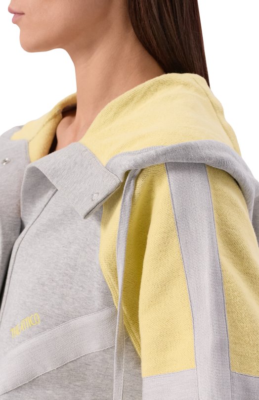 Хлопковая толстовка The Attico 260WCB00110/JJF007AA Серый  260WCB00110/JJF007AA Фото 5