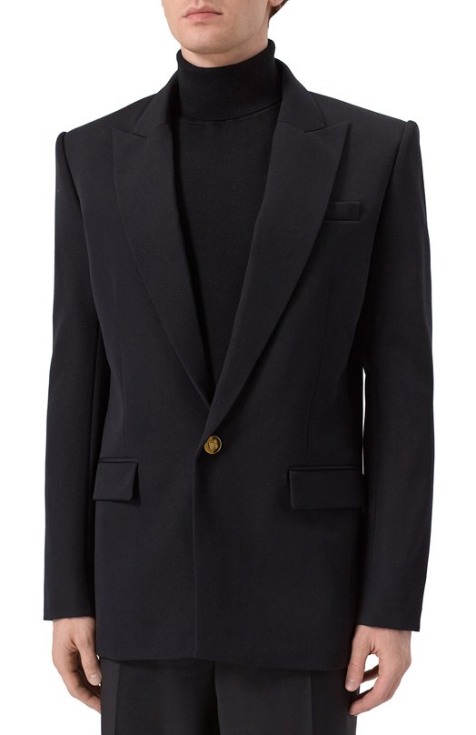Шерстяной пиджак Balmain FH0SE465/WC09 Чёрный  FH0SE465/WC09 Фото 3
