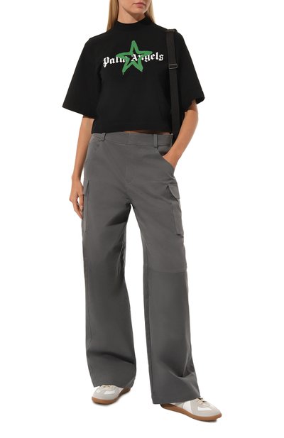 Хлопковая футболка PALM ANGELS, арт. PWAA020C99JER0151055, фото 2