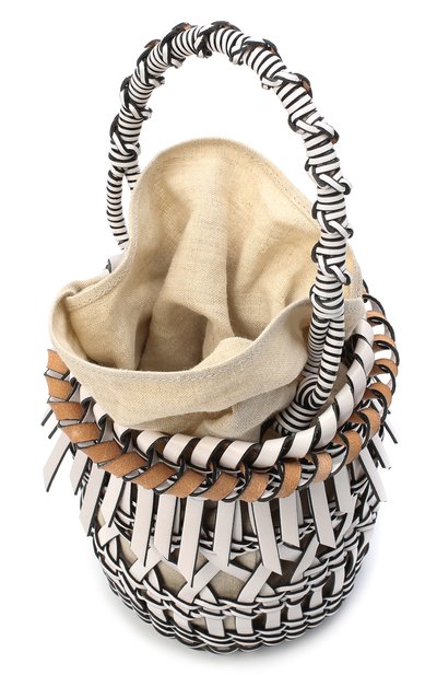 Сумка bucket fringes LOEWE белого цвета по цене 175500 руб., арт. 326.05AC19, фото 4 Сумка bucket fringes LOEWE, арт. 326.05AC19, фото 4