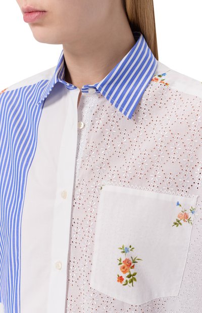 Хлопковая рубашка MSGM, арт. 4041MDE13Y/267157, фото 5