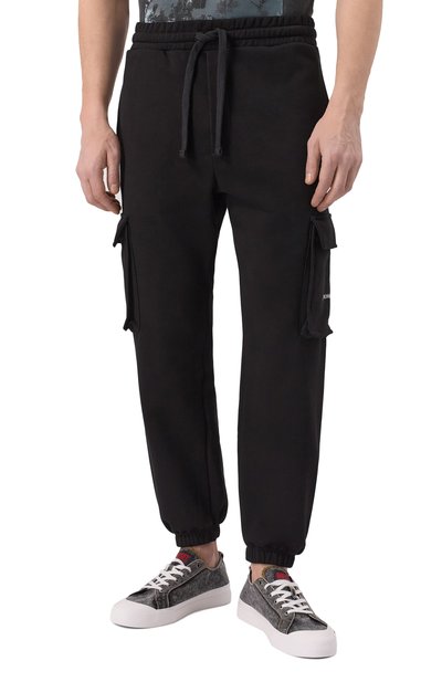 Хлопковые джоггеры HINNOMINATE черного цвета по цене 19000 руб., арт. HMABM01311, фото 3 Хлопковые джоггеры HINNOMINATE, арт. HMABM01311, фото 3