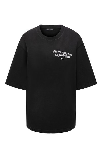 Женская хлопковая футболка ACNE STUDIOS, арт. CI0077/W