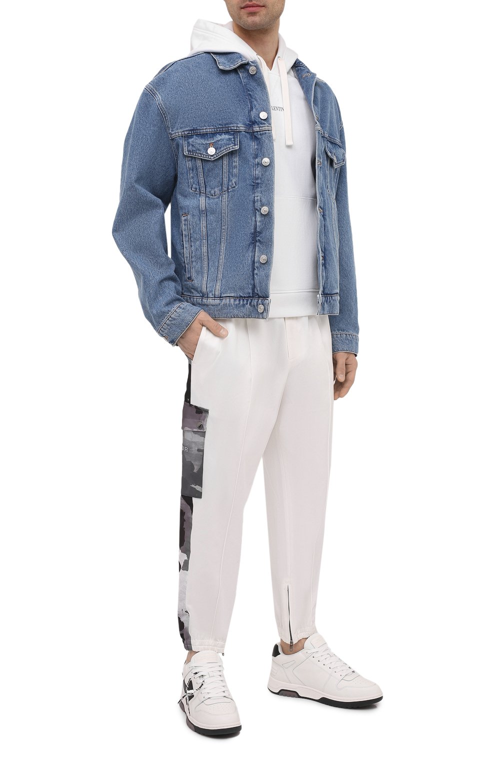 Кожаные кеды out of office OFF-WHITE белого цвета по цене 43800 руб., арт. 0MIA189R21LEA0010110, фото 2 Кожаные кеды out of office OFF-WHITE, арт. 0MIA189R21LEA0010110, фото 2