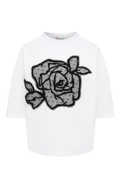 Женская хлопковая футболка REDVALENTINO, арт. UR0MG07U/5J7