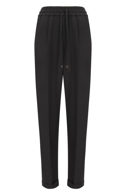 Шелковые брюки Kiton D37102K0977A_001 Чёрный D37102K0977A_001