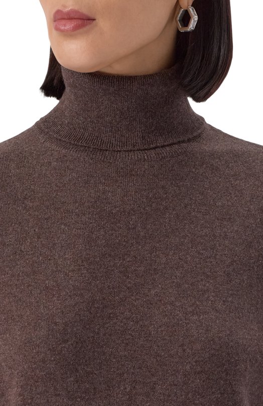 Кашемировая водолазка Brunello Cucinelli M12150103P Коричневый  M12150103P Фото 5