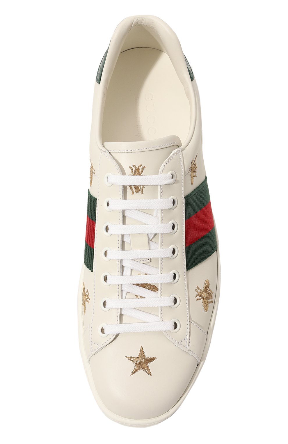 Комбинированные кеды new ace GUCCI белого цвета по цене 90720 руб., арт. 386750 A38F0, фото 6 Комбинированные кеды new ace GUCCI, арт. 386750 A38F0, фото 6