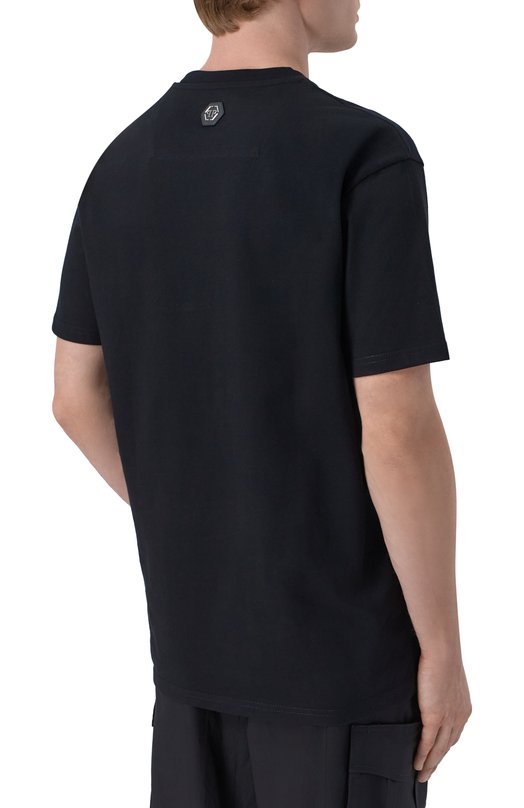 Хлопковая футболка Philipp Plein SAFC MTK8685 PJY002N Чёрный  SAFC MTK8685 PJY002N Фото 4