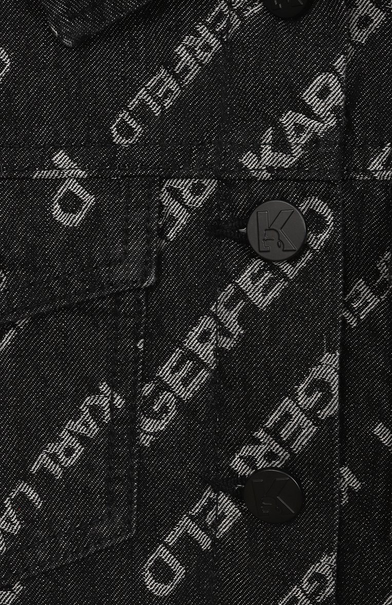 Детского джинсовая куртка KARL LAGERFELD KIDS темно-серого цвета, арт. Z30426 | Фото 3 (Материал подклада: Синтетический материал; Материал внешний: Хлопок, Деним; Рукава: Длинные; Кросс-КТ: Деним, Демисезон; Ростовка одежда: 9 лет | 134 см, 12 лет | 152 см, 13 - 15 лет | 158 см, 16 лет | 164 см, 7 лет | 122 см)