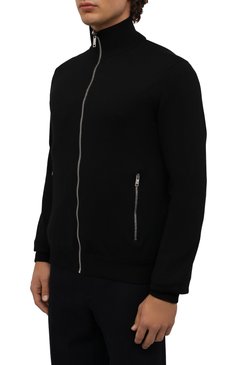 Мужской двусторонний кардиган PRADA черного цвета, арт. UMC096-1UPF-F0002-192 | Фото 6 (Рукава: Длинные; Длина (для топов): Стандартные; Материал внешний: Синтетический материал, Шерсть; Мужское Кросс-КТ: Кардиган-одежда; Стили: Минимализм; Драгоценные камни: Проставлено; Материал сплава: Проставлено)