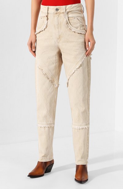Джинсы ISABEL MARANT бежевого цвета по цене 29550 руб., арт. PA1468-19H022I/D0RSYS, фото 3 Джинсы ISABEL MARANT, арт. PA1468-19H022I/D0RSYS, фото 3