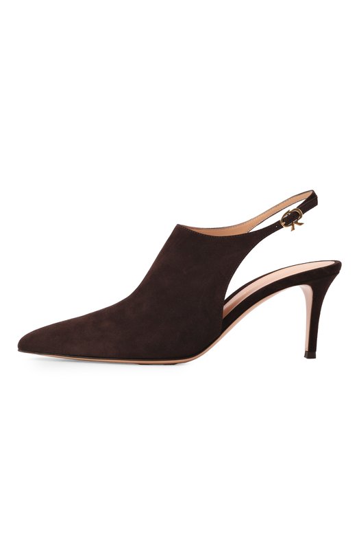 Замшевые туфли Bazel 70 Gianvito Rossi G95555.70RIC.CASM0KA Коричневый  G95555.70RIC.CASM0KA Фото 4