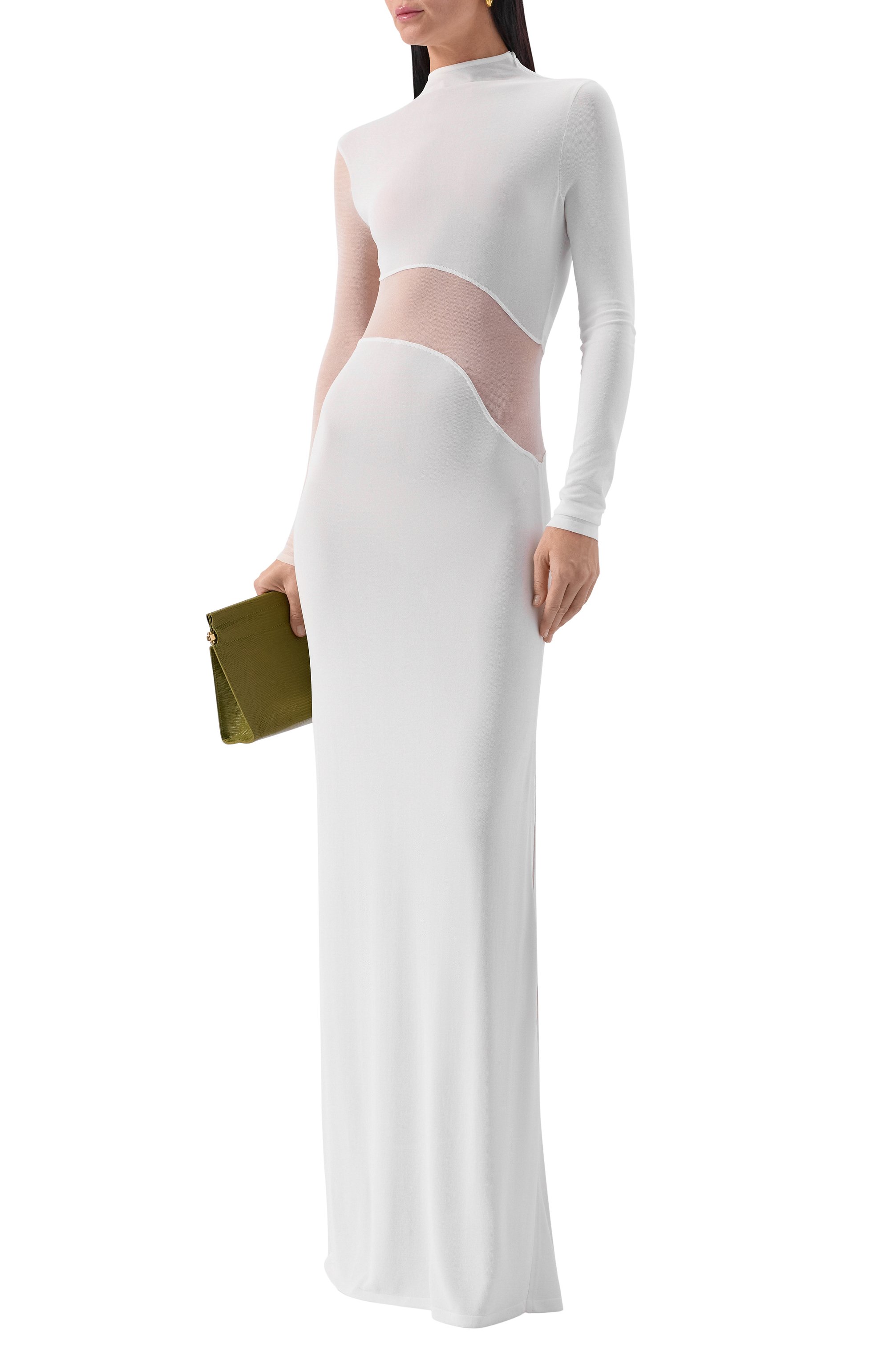 Платье из вискозы ALAIA, арт. AA9R2801K061B, фото 2