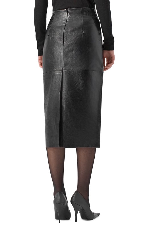 Кожаная юбка Sportmax AFA Чёрный  AFA Фото 4