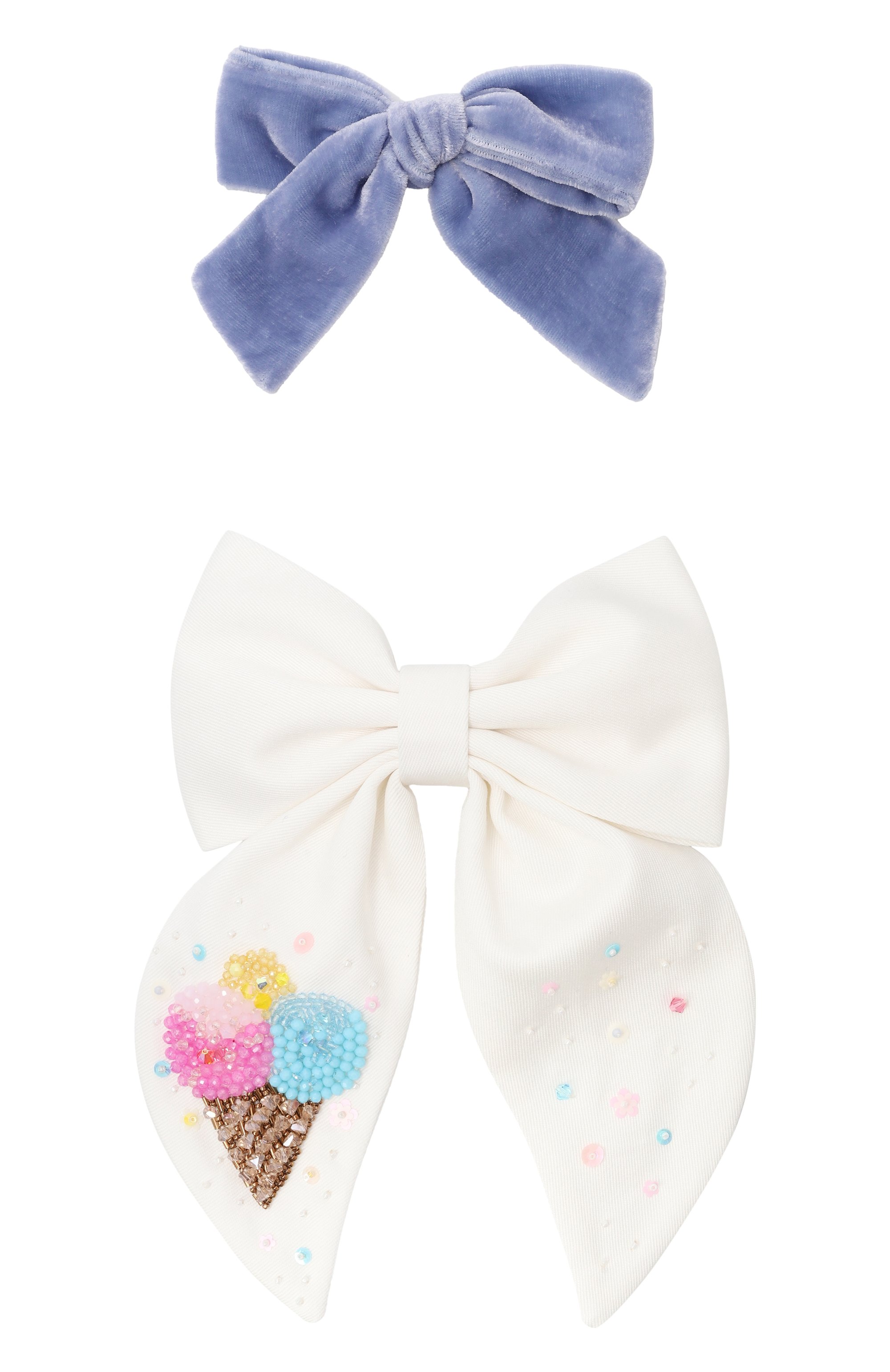 Комплект из двух бантов PINK.OLIVKA разноцветного цвета по цене 11800 руб., арт. PO-70197, фото 1 Комплект из двух бантов PINK.OLIVKA, арт. PO-70197, фото 1