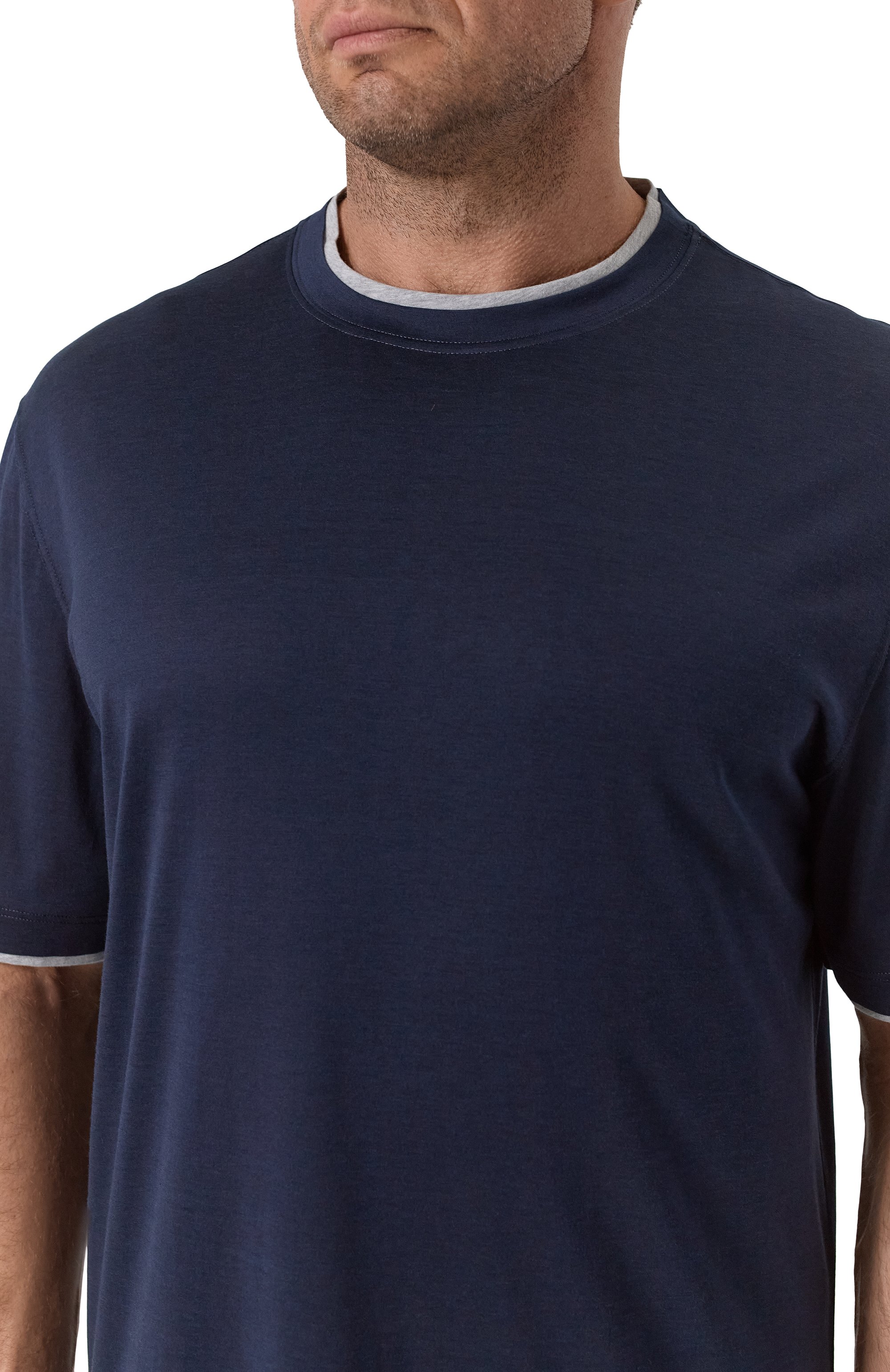 Футболка из шелка и хлопка BRUNELLO CUCINELLI, арт. MH8367427W, фото 5