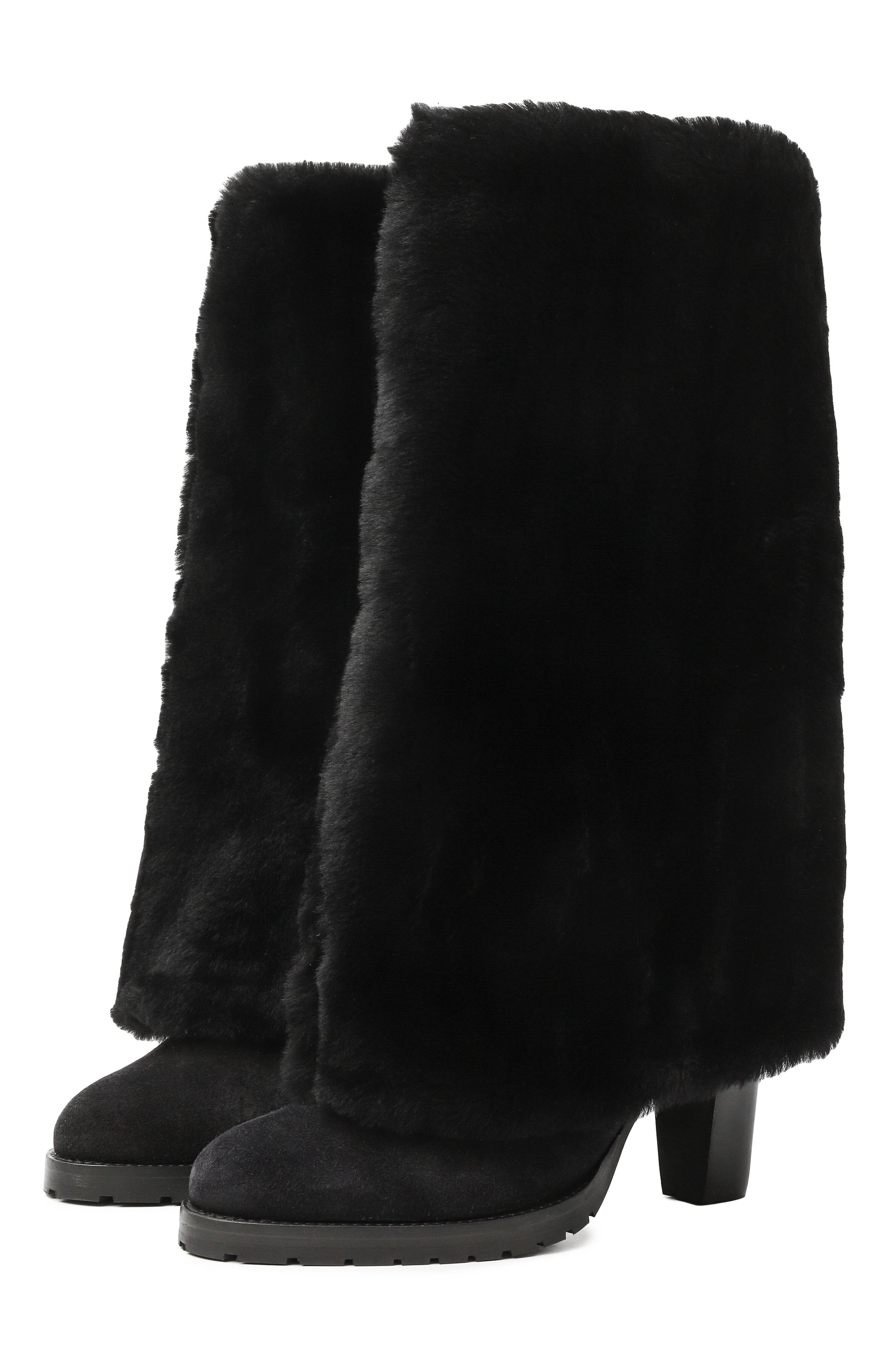 Сапоги из овчины YVES SALOMON черного цвета по цене 164500 руб., арт. 26WAC610XXMLCV, фото 1 Сапоги из овчины YVES SALOMON, арт. 26WAC610XXMLCV, фото 1