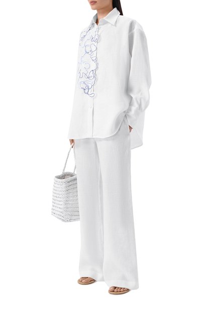 Женская льняная рубашка ERMANNO SCERVINO, арт. D484K305ZQR