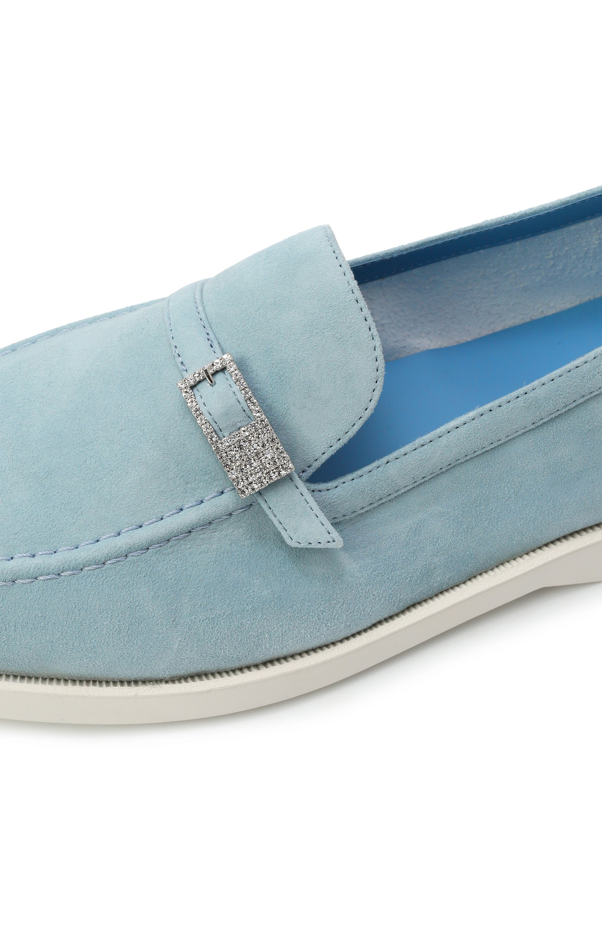 Замшевые лоферы yacht LE SILLA голубого цвета по цене 68950 руб., арт. 6132Y020MGPPSUD, фото 7 Замшевые лоферы yacht LE SILLA, арт. 6132Y020MGPPSUD, фото 7