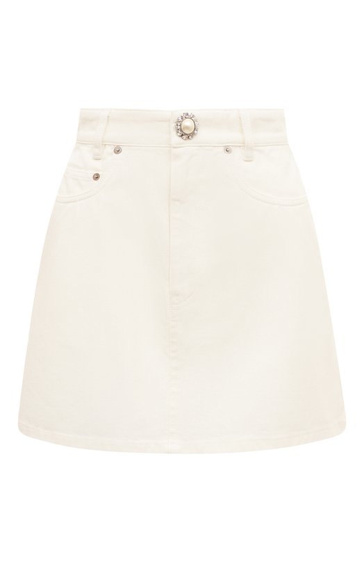 Джинсовая юбка Miu Miu GWD265-4YE-F0009 Кремовый GWD265-4YE-F0009