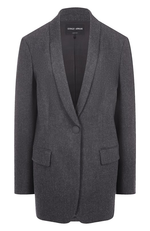 Жакет из шерсти и кашемира Giorgio Armani GW001951/TE10537 Серый GW001951/TE10537